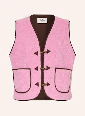 Lollys Laundry Kamizelka Z Pluszowego Materiału Hugoll pink