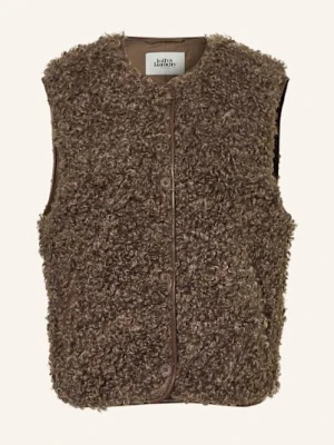 Lollys Laundry Kamizelka Z Pluszowego Materiału Vadall braun