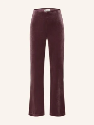 Lollys Laundry Spodnie Z Materiału Marle Caseyll Z Aksamitu lila