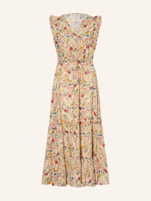 Lollys Laundry Sukienka Samoll Z Falbanami beige