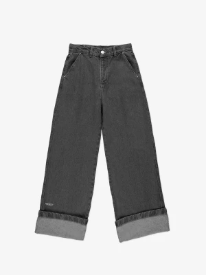 Long Pants Work spodnie jeansy damskie czarne Prosto