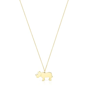 Long Silver Vermeil Save Rhinoceros Necklace - Tous