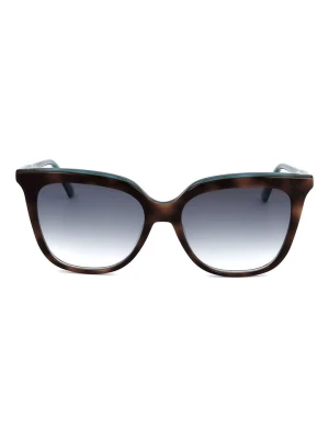 Longchamp Damskie okulary przeciwsłoneczne w kolorze brązowo-niebieskim rozmiar: 53