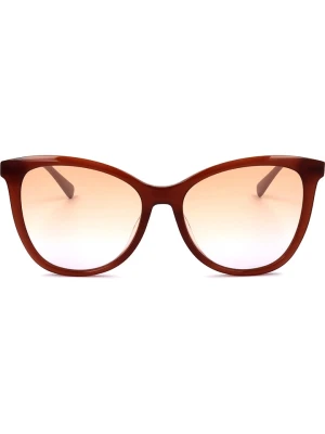 Longchamp Damskie okulary przeciwsłoneczne w kolorze brązowo-szaro-pomarańczowym rozmiar: 55