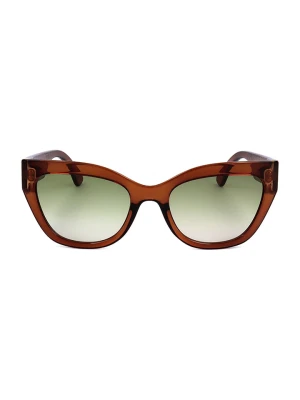 Longchamp Damskie okulary przeciwsłoneczne w kolorze brązowo-zielonym rozmiar: 55