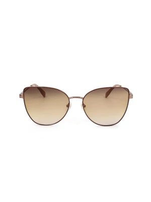Longchamp Damskie okulary przeciwsłoneczne w kolorze różowozłoto-jasnobrązowym rozmiar: 60