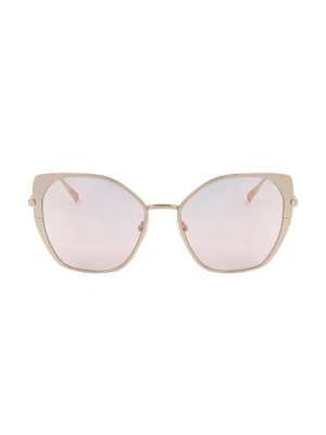 Longchamp Damskie okulary przeciwsłoneczne w kolorze złoto-beżowym rozmiar: 56