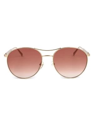 Longchamp Damskie okulary przeciwsłoneczne w kolorze złoto-jasnobrązowym rozmiar: 56