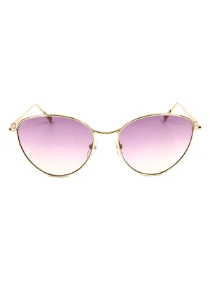 Longchamp Damskie okulary przeciwsłoneczne w kolorze złoto-jasnoróżowym rozmiar: 55