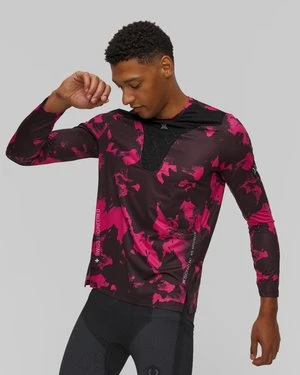 Longsleeve Biegowy Męski X-bionic Corefusion Run Shirt Ls Różowo-czarny
