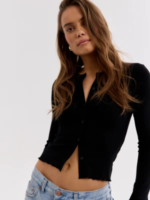 LONGSLEEVE CARDI BLACK MADE BY US