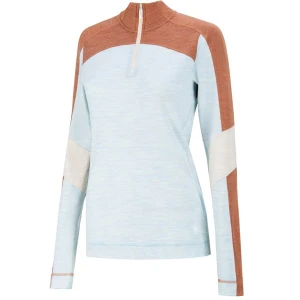Longsleeve damski Classic Thermal Merino Base Layer Colorblock 1/4 Zip SmartWool