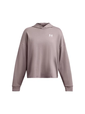 Longsleeve damski Under Armour UA Rival Terry Os Hoodie - beżowy