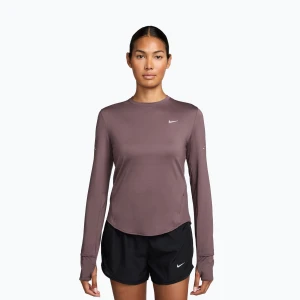 Longsleeve do biegania damski Nike Swift Dri-Fit UV tattoo Brązowy