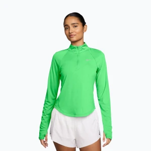 Longsleeve do biegania damski Nike Tempo Swoosh Run Dri-Fit 1 / 4-Zip illusion green / white
