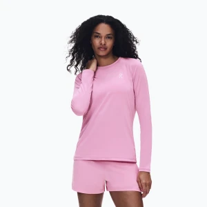 Longsleeve do biegania damski On Core Long-T bubblegum Różowy