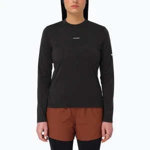 Longsleeve do biegania damski Salomon Sense Merino Tee LS deep black