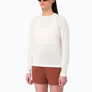 Longsleeve do biegania damski Salomon Shakeout Core Tee GFX LS whisper white / pink frosting
