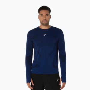 Longsleeve do biegania męski ASICS Road Seamless midnight Granatowy