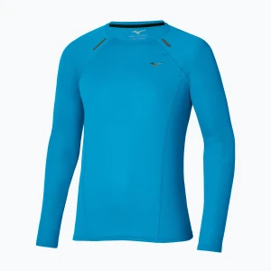 Longsleeve do biegania męski Mizuno Active Dryaeroflow blue jewel