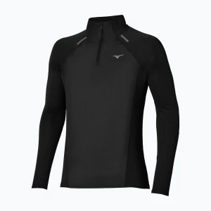 Longsleeve do biegania męski Mizuno Active Dryaeroflow Hybrid Long Sleeve Top Black