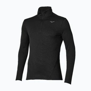 Longsleeve do biegania męski Mizuno Tech Thermal Charge Breath Thermo Half Zip Long Sleeve Tee black