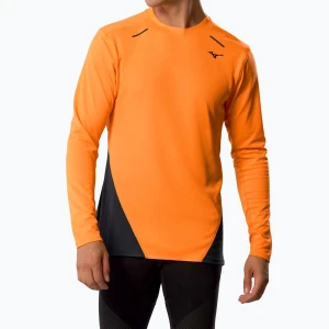 Longsleeve do biegania męski Mizuno Tech Thermal Charge tangelo