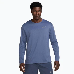 Longsleeve do biegania męski Nike Miler Dri-Fit UV diffused blue