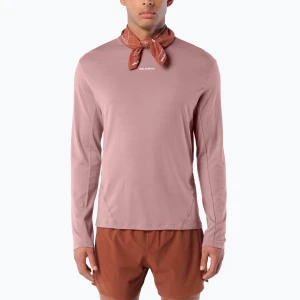 Longsleeve do biegania męski Salomon Sense Merino Tee LS antler Różowy