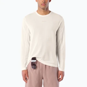 Longsleeve do biegania męski Salomon Shakeout Core Tee GFX LS whisper white / pink frosting