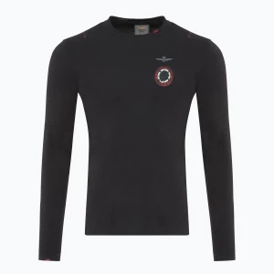 Longsleeve męski Aeronautica Militare Flying Team jet black