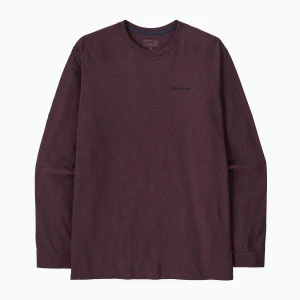 Longsleeve męski Patagonia P-6 Logo Responsibili berry fig Fioletowy