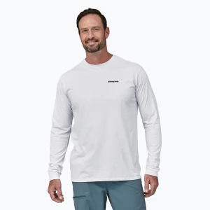 Longsleeve męski Patagonia P-6 Logo Responsibili white