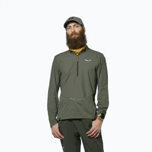 Longsleeve męski Salewa Pedroc Dry Wind Half Zip Tee faded green
