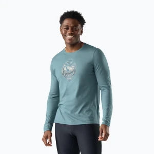 Longsleeve męski Smartwool Wander Valley Active Long Sleeve Graphic Tee dusty tea Niebieski