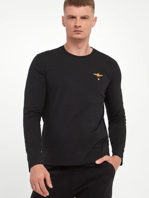 Longsleeve męski z logo AERONAUTICA MILITARE