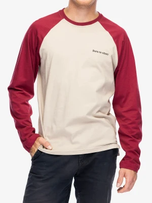 Longsleeve Nograd Born To Climb - terre cendree/dark red