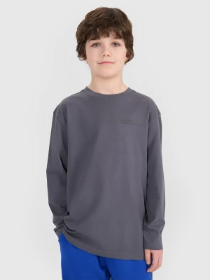 Zdjęcie produktu Longsleeve oversize z nadrukiem chłopięcy - granatowy 4F