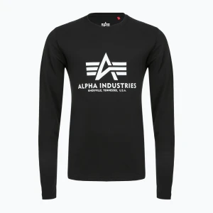 Longsleeve polo męskie Alpha Industries Basic T black