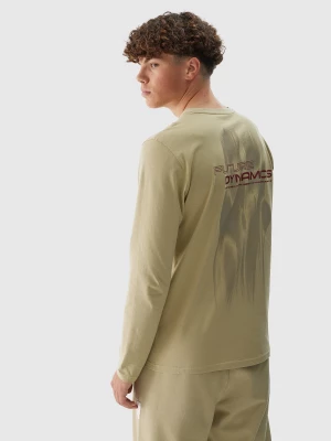 Longsleeve regular męski - khaki 4F