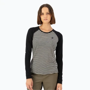 Bluza termoaktywna damska Mons Royale Icon Raglan mr stripe / black