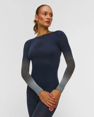 Longsleeve Termoaktywny Damski X-bionic Invent Graphics 4.0 Niebiesko-szary