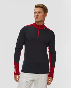 Longsleeve Termoaktywny Męski Helly Hansen Lifa Merino Midweight 1/2 Zip Granatowy