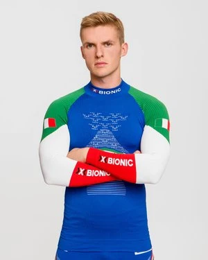 Longsleeve Termoaktywny Z Półgolfem Męski X-bionic Energy Accumulator 4.0 Patriot Italy