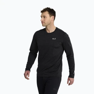Longsleeve trekkingowy męski Jack Wolfskin Trail black