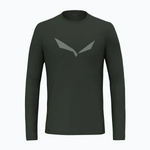 Longsleeve trekkingowy męski Salewa Solidlogo Dry dark olive