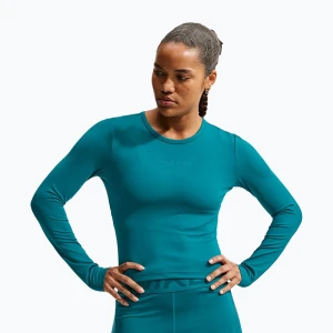 Longsleeve treningowy damski Nike Pro Sculpt bright spruce / bright spruce Niebieski