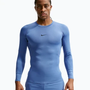 Longsleeve treningowy męski Nike Pro indigo storm / black Niebieski