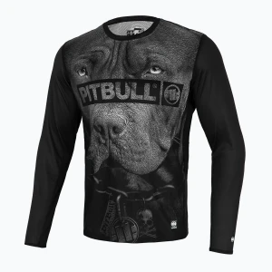 Longsleeve treningowy męski Pitbull Mesh Performance Pro Plus Born in 1989 black