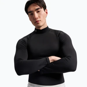 Longsleeve treningowy męski Under Armour Coldgear Elite Comp Mock ultimate black / ultimate black / reflective